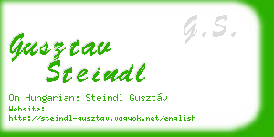 gusztav steindl business card